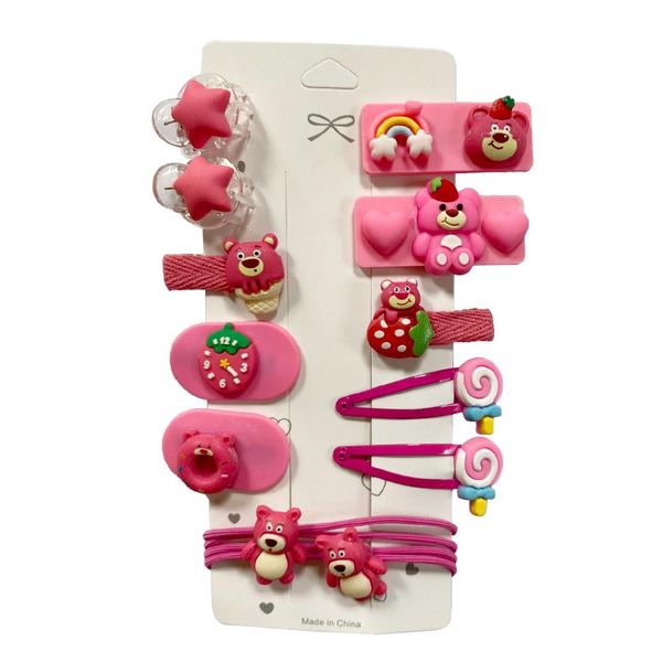 New Elements Cartoon Kitty Barrettes Hair clip 12pc Sets