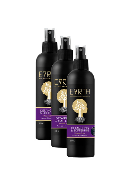 EARTH Detangle and Soften Trio - 3 × 250ml Detangling and Softening Spray
