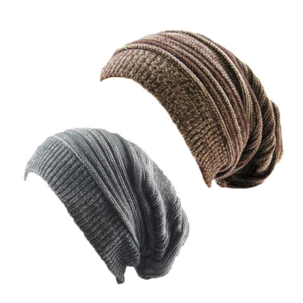 Beanie Wool Burnt Brown/Grey