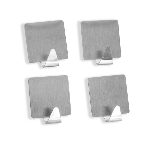 Hooks Square - Stainless Steel - 4-Piece
