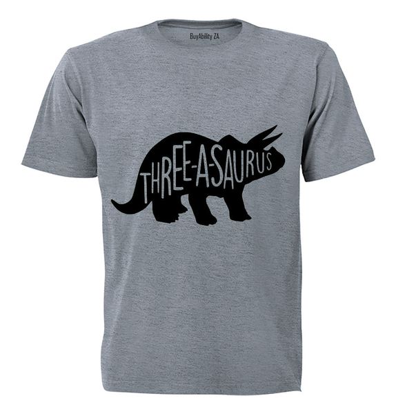 THREE-a-saurus - Kids T-Shirt - White