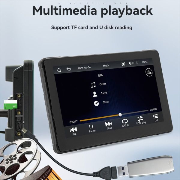 7 Inch Motorcycle Dash Camera Dvr Car Gps Navigator High-Definition