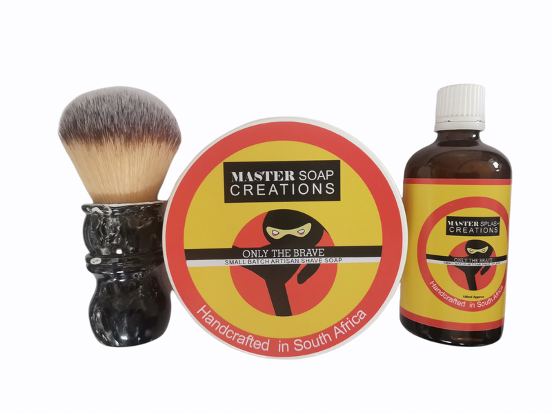 Shaving soap &amp; aftershave splash &amp; shaving brush combo Only The Brave