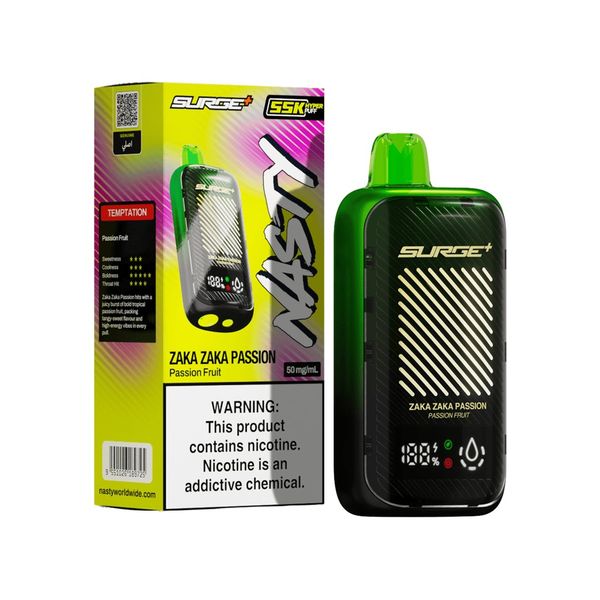 Nasty Bar Surge 55k Disposable Vape - passionfruit