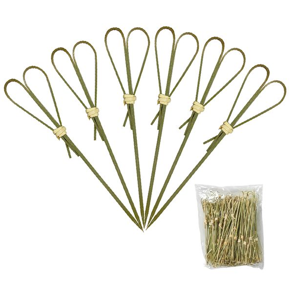 100 Pieces - Bamboo Cocktail Stick, Bamboo Stick, Fruit cake Fork -5.9in