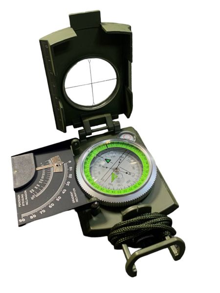 Military Olive Metal Case Compass
