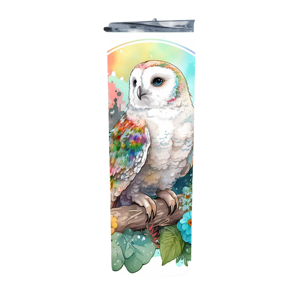 Water Color City Owl 108 20 Oz Straight Skinny Tumbler 006