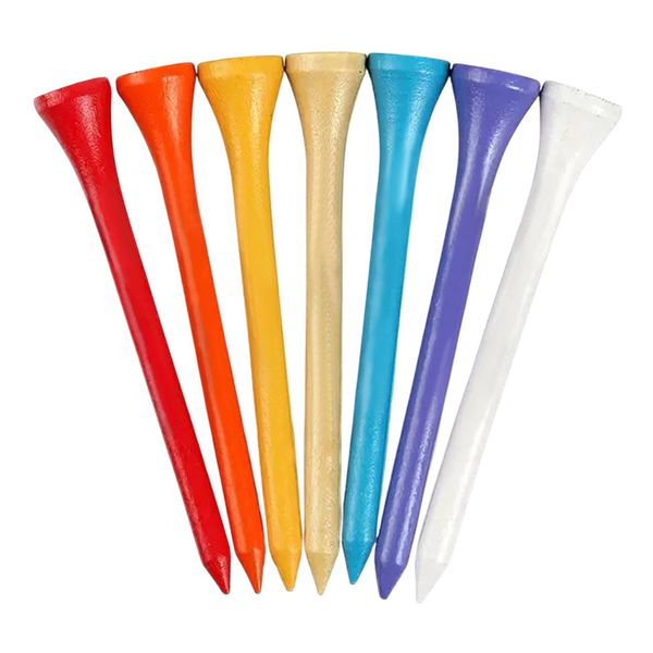 Golf Tees 30 Pack - Colourful 42mm Wooden Durable | PGM