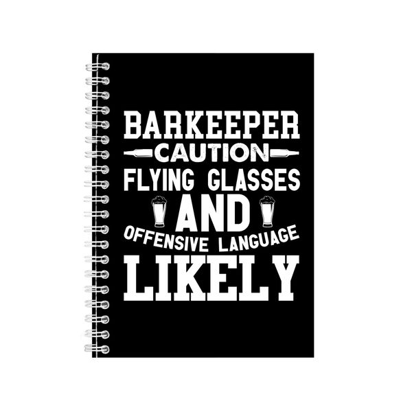 Barkeeper Wire Bound Notebooks Barkeeping Gift Idea Writing Books Notepad