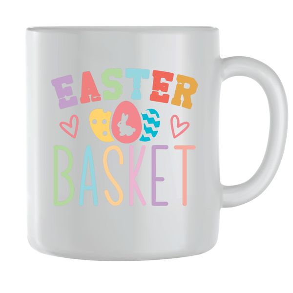 Basket Coffee Mugs for Men Women with Trendy Easter Graphic Cups Present 085
