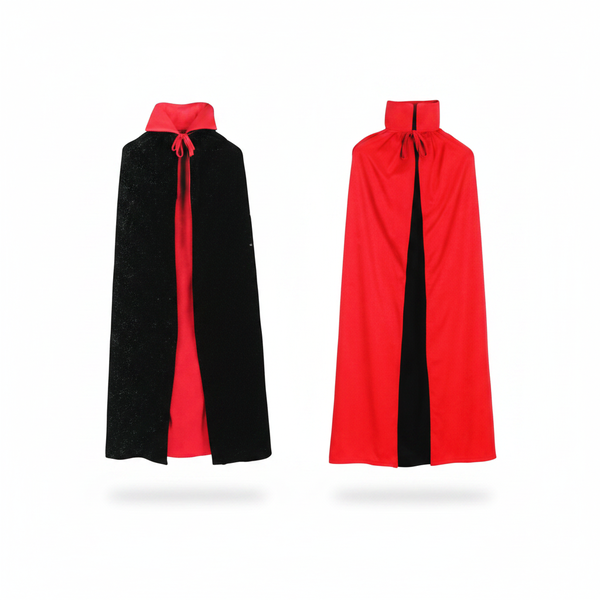 Reversible Vampire Cloak with Stand-Up Collar for Dress-Up - 2 Pack