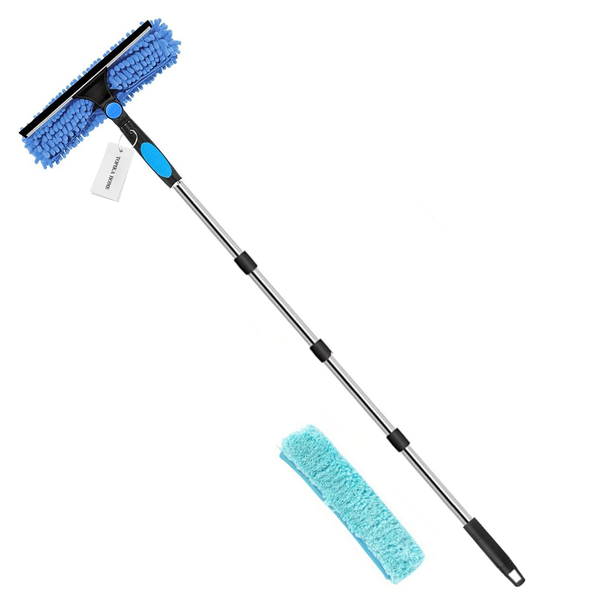 Topika - Window Squeegee Cleaner Tool 176cm with 3-in-1 Cleaning Heads