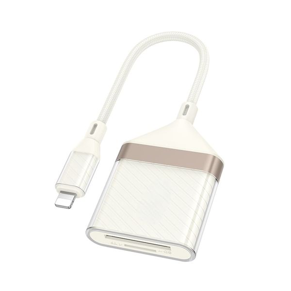 OTG Adapter Dual Lightning To TF SD / Card Reader Plug And Play UA40