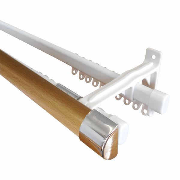 33mm Half Round/ Double Track 1.5m - Beech