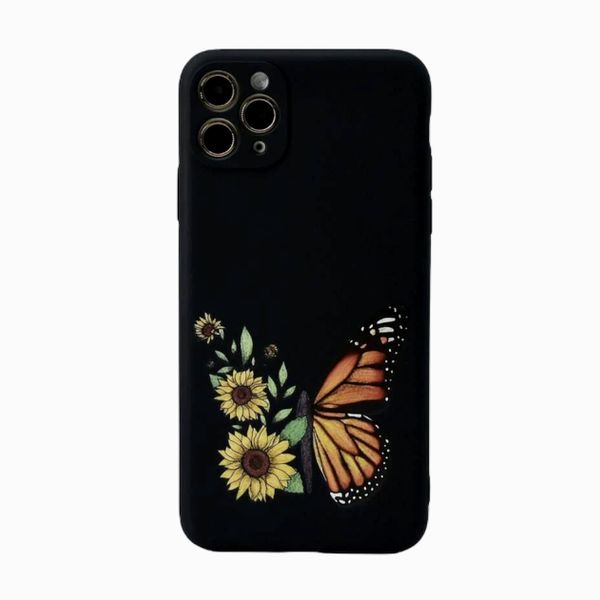 Floral &amp; Butterfly Print Phone Case for iPhone