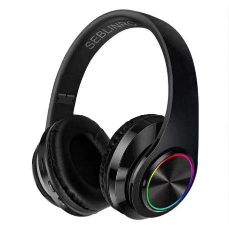 SEBLINRC B39 Bluetooth Headphones, Over-Ear Wireless, RGB LED Lights Image