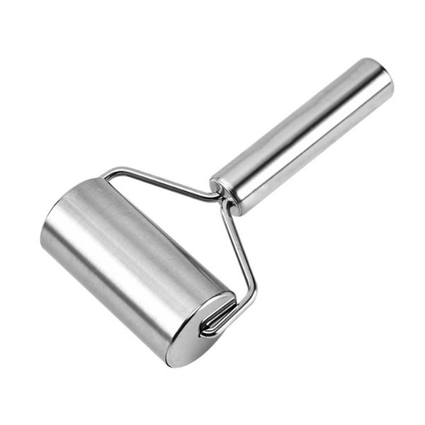Sleek Stainless Steel Rolling Pin Pastry Pizza Baker Roller Metal