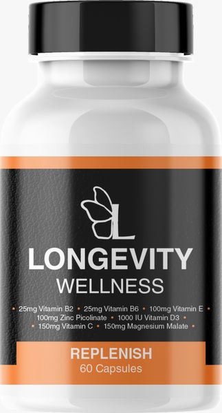 Longevity Wellness Replenish Antioxidant &amp; Immune Support Veggie Caps 60s