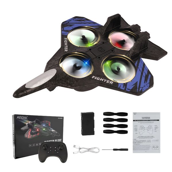 AEENC Foam RC Plane Drone Remote Airplane Jet LED Light for Kids