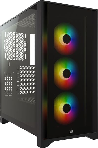Corsair iCUE 4000X RGB Tempered Glass Mid-Tower ATX Case - Black