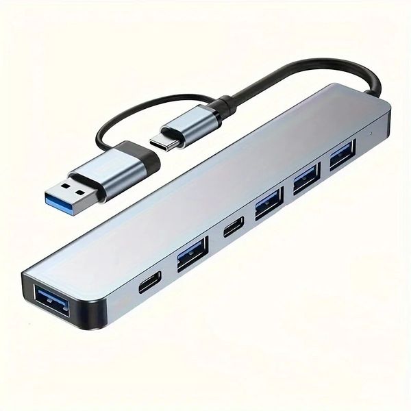 7-Port USB A C Hub Concentrator 3.0 2.0 Multi Adapter for Laptop PC