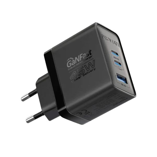 Promate 45W Power Delivery Charging Adapter - Black