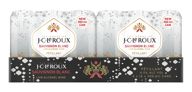 JC Le Roux Sauvignon Blanc 4 x (6x300ml) Can Tray
