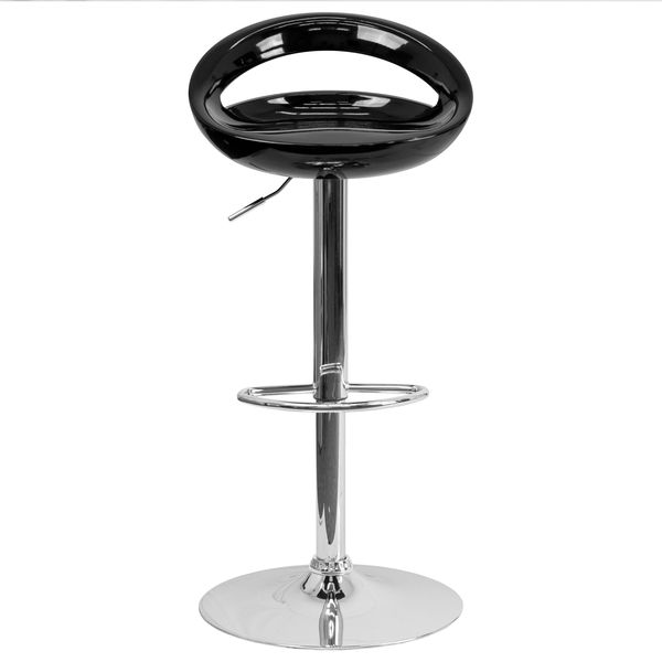 Cut Out Bar Stool Glossy - Black