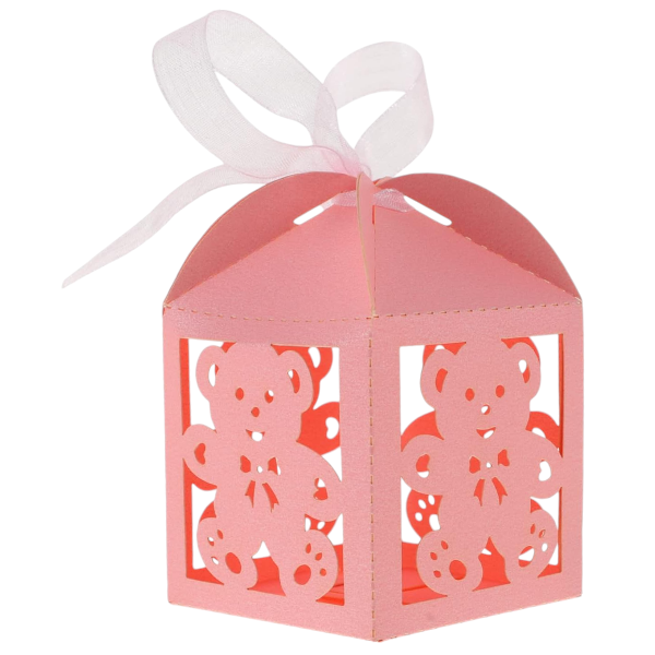 25Pcs Teddy Bear-Themed Baby Shower Gift Boxes - Blue