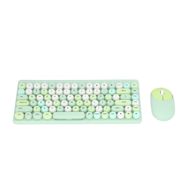 Keyboard Mouse Combo Gaming 86 Key Wireless Green