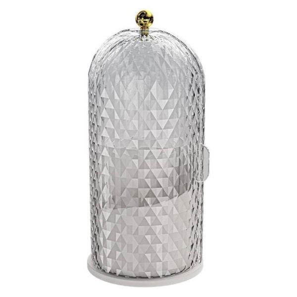 Diamond Pattern Makeup Brush Holder Brush Organizer, Storage Case - White