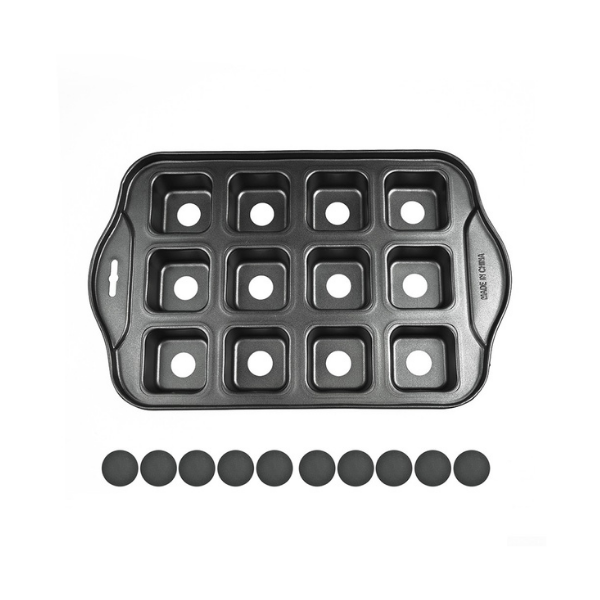 Square Shape 12 Mini Cheesecake Pan