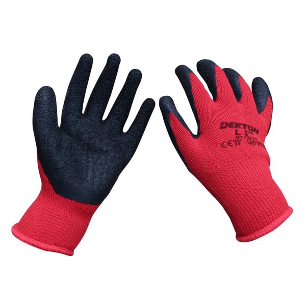 Dekton Size 9/L Heavy Duty Professional Grade Latex Coated Working Gloves