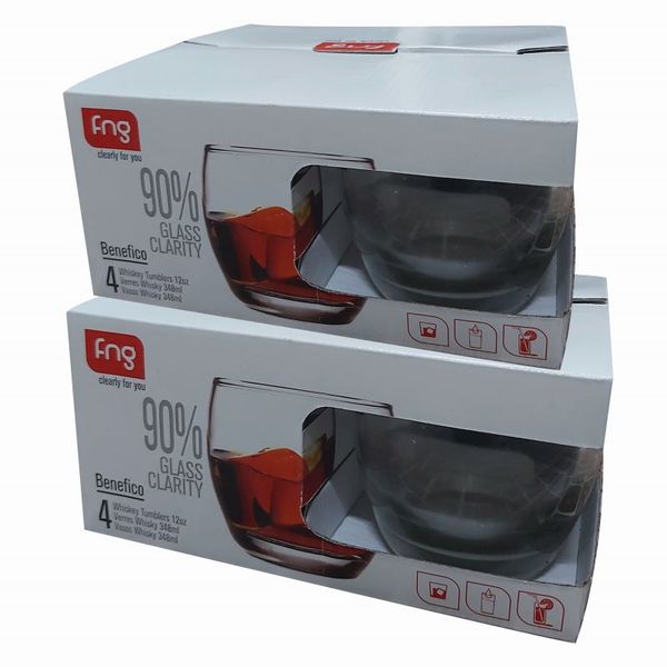 FNG 2 x 4 Pack Whiskey Glasses