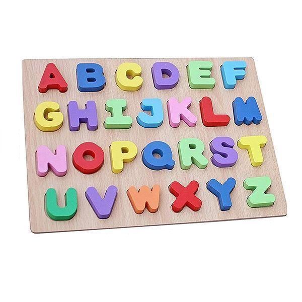 Wooden Capital Letter Alphabet For Toddlers