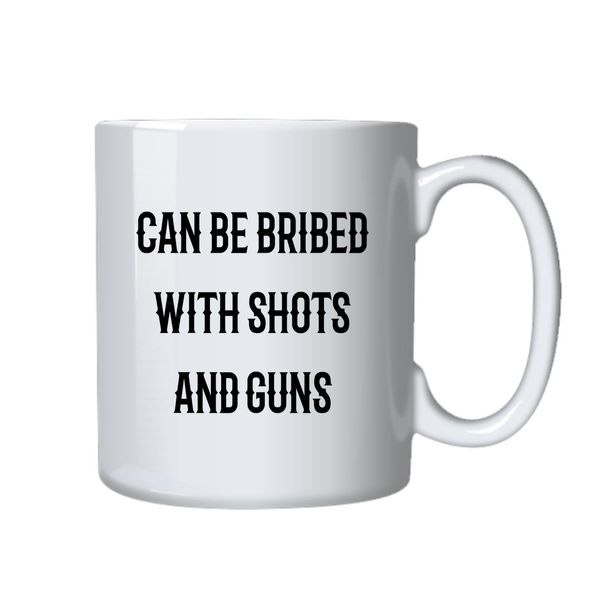 Shots and Guns Coffee Mug - Best Funny Novelty Cup Gift Idea for Hunters