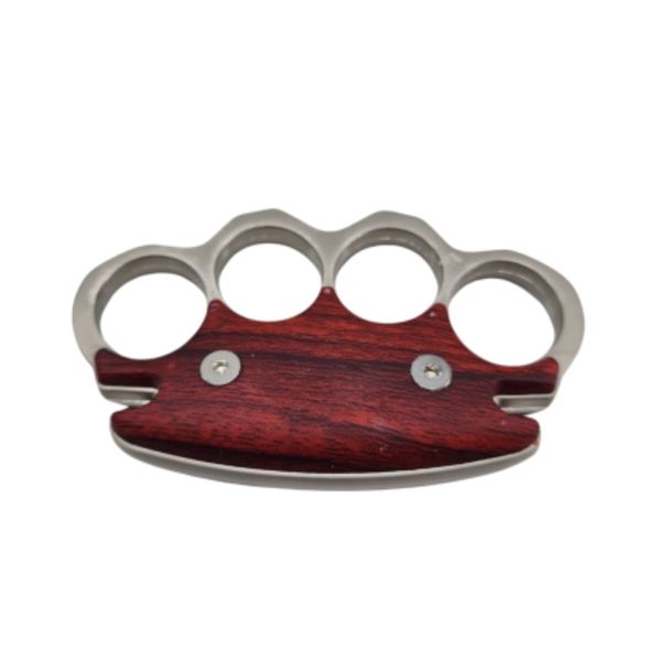 Fas7-1 Knuckle Duster Silver with Wooden Type Grip