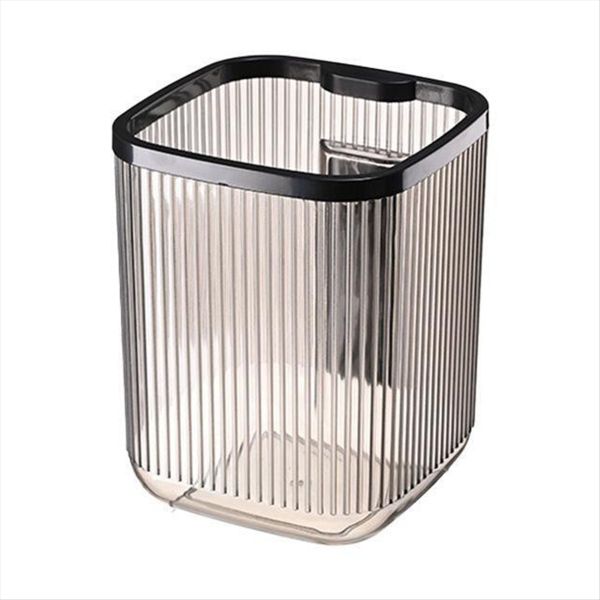 Mini Desktop Small Trash Can With Mobile Phone Holder Black