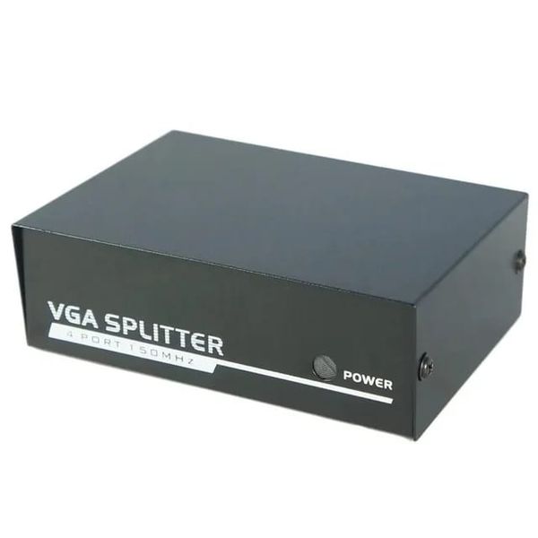 4 Port VGA Video Splitter HD Display Screen Converter Adapter