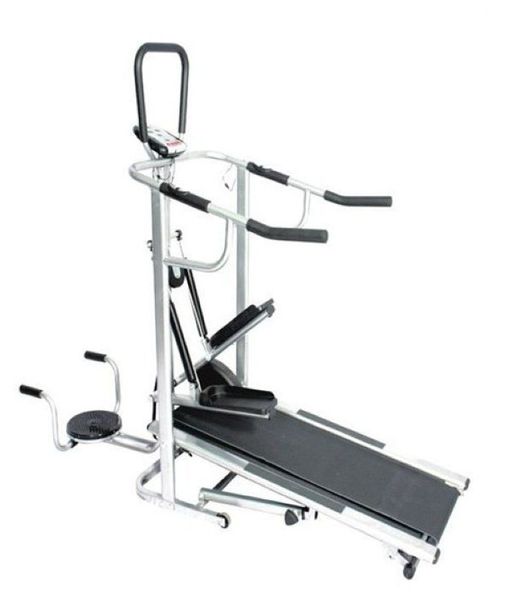 Fitness 4 in 1 Foldable Magnetic Flat Manual Treadmill