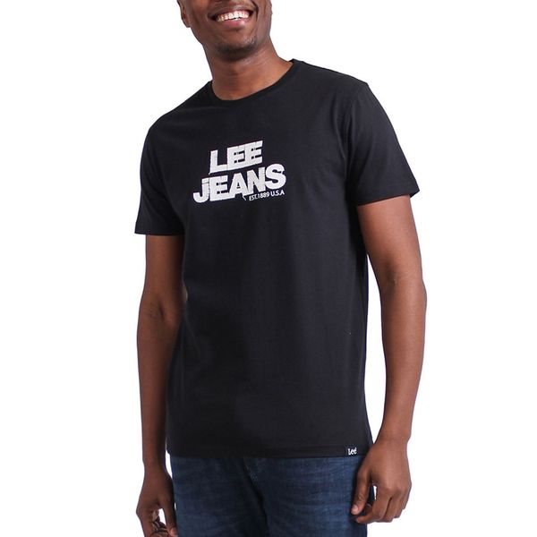 Lee-Stitched Jean Tee-Black