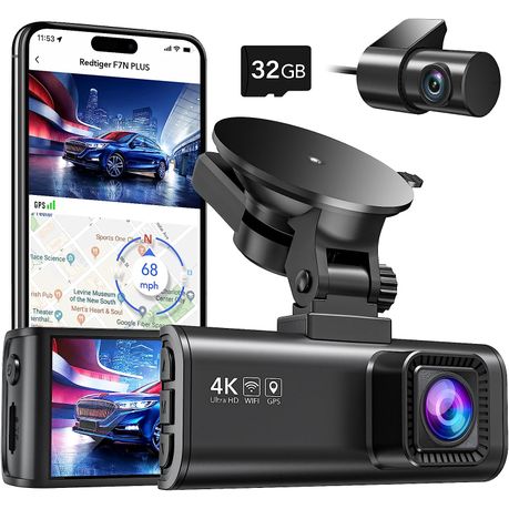 REDTIGER F7NP Dash Cam Front Rear4K Full HD for Cars Wifi GPS