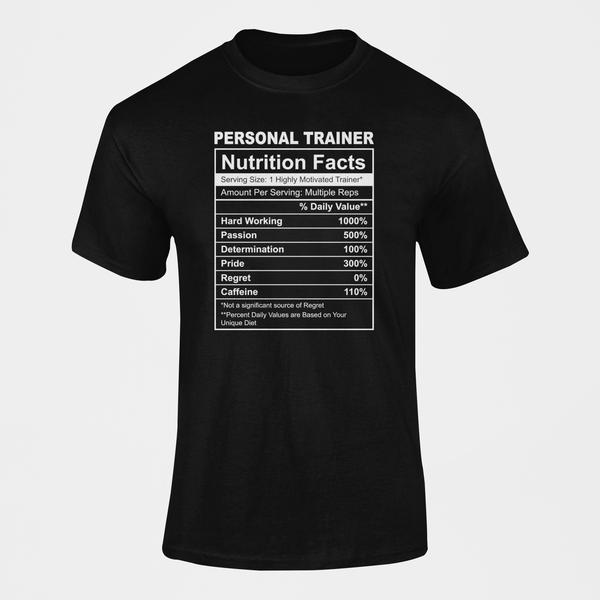 Personal Trainer Nutrition Facts Custom Printed Novelty Mug