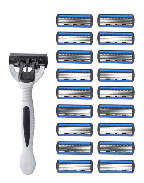 Men's Manual Shaver With 18 Replaceable 6-Layer Shaving Blades