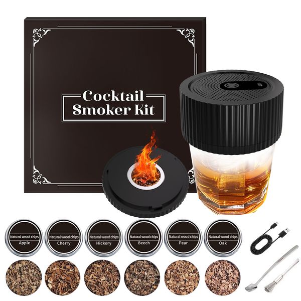 Whiskey Smoker Kit Electric Cocktail Smoker Set Bar Mixer Cocktail Barware