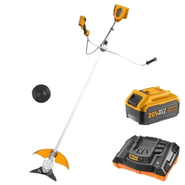 Ingco - String Trimmer and Brush Cutter with 2x 5.0Ah Battery and Charger
