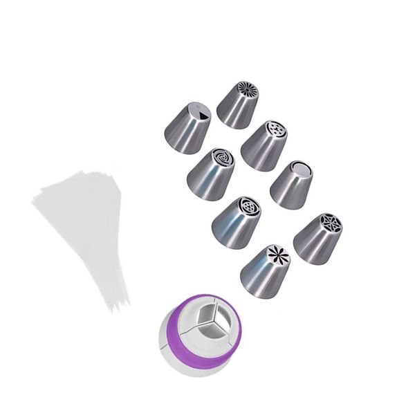 8 Stainless Steel Pastry Nozzles Tools Set