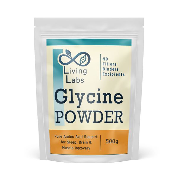 Glycine Powder 500g Amino Acid for Sleep, Brain, Muscle Recovery, Collagen