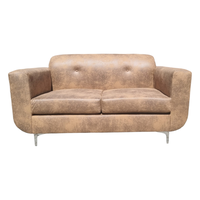 Leandre 2 Seater Tuxedo Sofa Brown Col.TB23