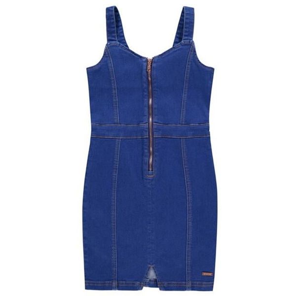Firetrap Junior Girls Denim Pinafore Dress - Bright Blue [Parallel Import]